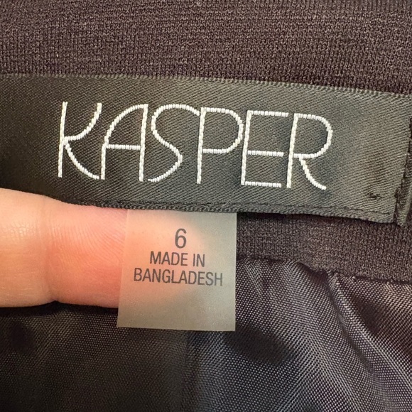 Kasper women's collarless tweed blazer with a plaid pattern size 6 - Picture 7 of 13